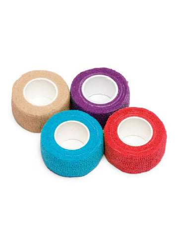 Adhesive Toe Wrap Tape in nude purple turquoise and red by Bunheads 