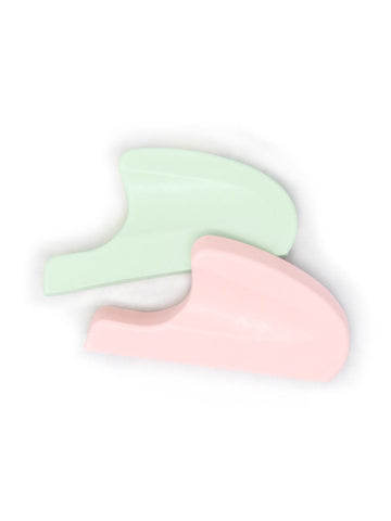Super Spacer Sleek by Bunheads Green Pink side view