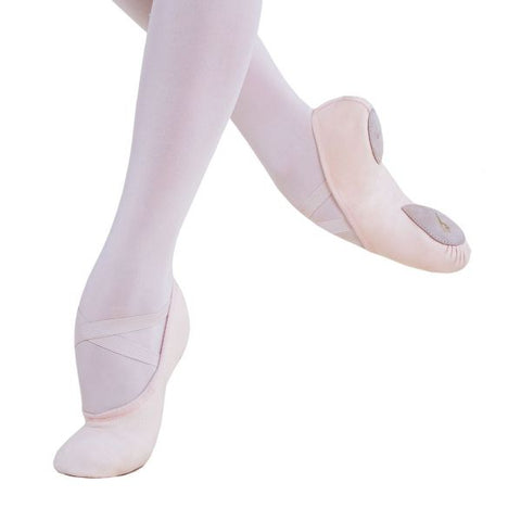 Ballet model wearing Energetiks Ballet Shoe Canvas Split Sole Pink