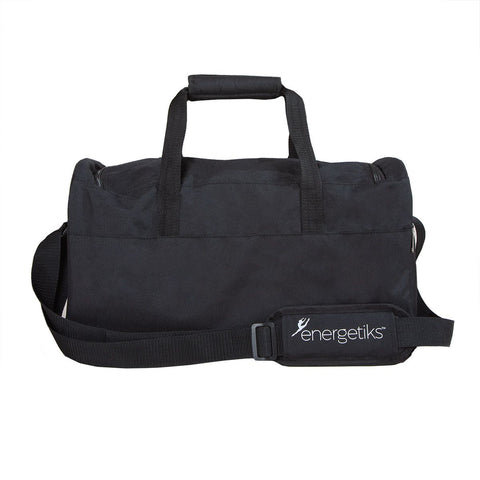 Casey Duffle Energetiks Black side view with logo on strap