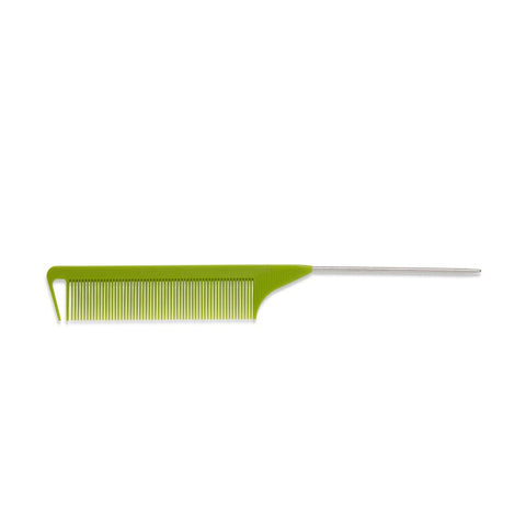 KySienn 22cm Tail Comb Green strong comb with silver tail
