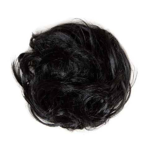 Energetiks Black Emily Large Scrunchie wig flat lay