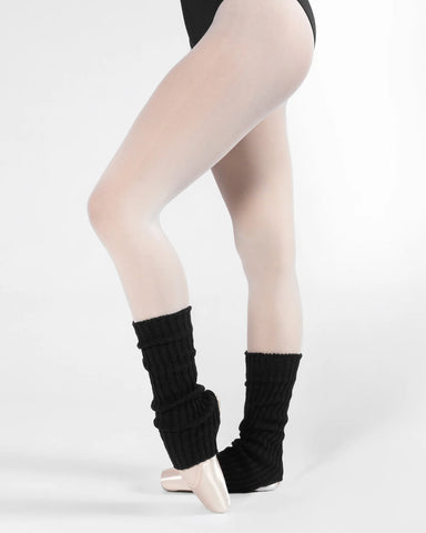 Ballet Model wearing Energetiks Milly Leg Warmer in Black Side View