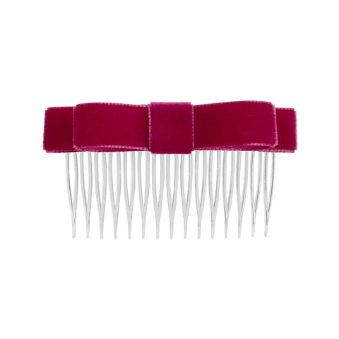 Velvet Hair Bow hair accessories by MIMY Raspberry Flat lay