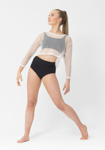 Long Sleeve Fishnet Crop (Adult)