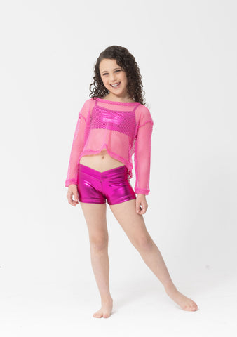 Long Sleeve Fishnet Crop (Adult)