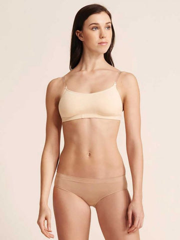 Cami Bra w/Bratek Capezio Nude model facing forward