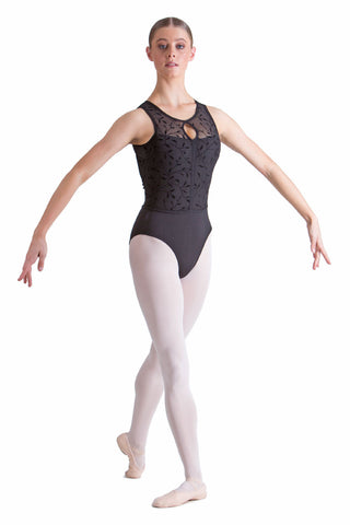 Chloe Mesh Detail Leotard (Child) leotards Studio 7 Dancewear Black Medium 