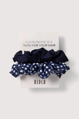 Scrunchie 2 Pack Déjeuner by Bloch Midnight Flat lay