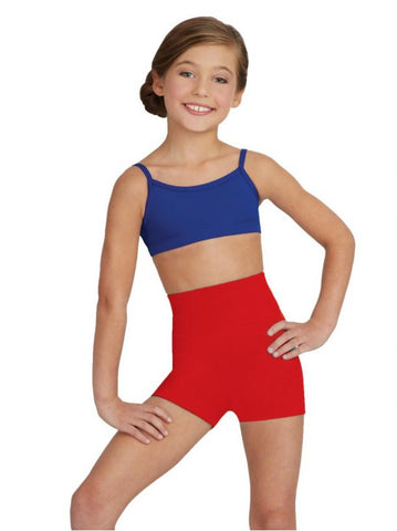 High Waisted Short (Child) bottoms Capezio Red Large 