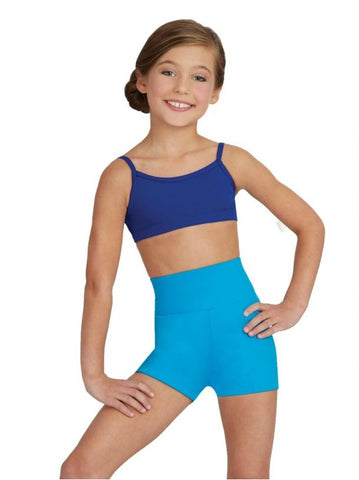 High Waisted Short (Child) bottoms Capezio Turquoise Large 