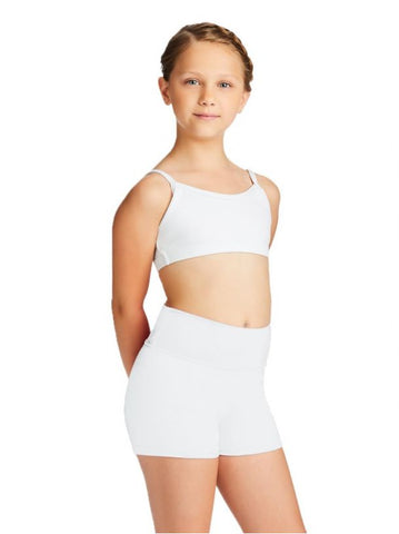 High Waisted Short (Child) bottoms Capezio White Large 