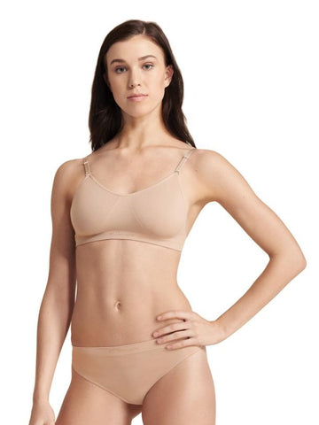 Seamless Clear Back Bra (Adult) unders Capezio Nude X-Small 