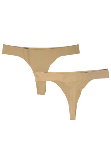 Seamless Thong (Adult) unders Capezio Nude X-Small 