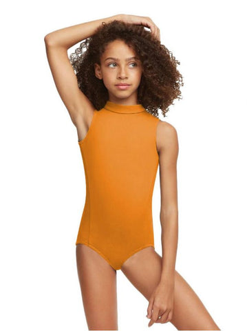 Polo Neck Leotard (Child) leotards Capezio Sweet Potato Large 