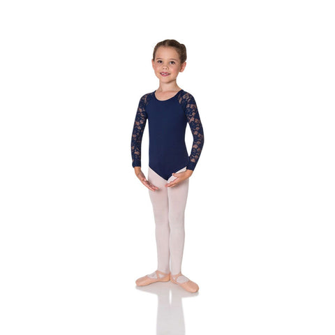 Hailey Lace Leotard - Lace (Child) leotards Energetiks Navy Large 