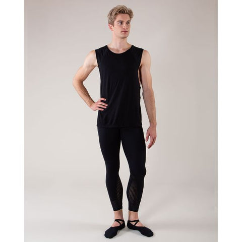 Ballet model wearing Energetiks Aero Singlet Coda Black front view