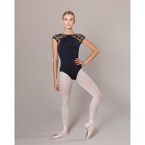Allison Lace Leotard - Lace (Adult) leotards Energetiks Black X-Small 