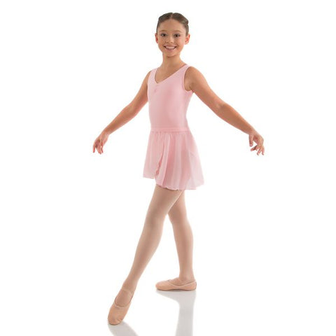Ballet model wearing Energetiks Audrey Skirt Ballet Pink front view