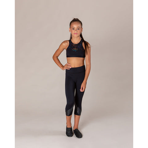 Bailey 7/8 Legging - Shattered Glass (Child) bottoms Energetiks Black X-Small 