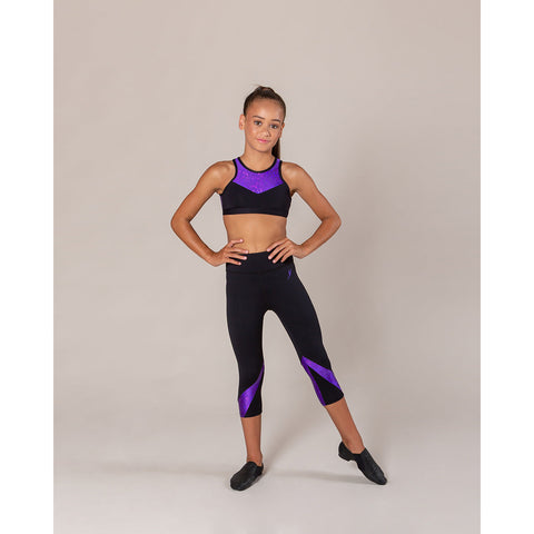 Bailey 7/8 Legging - Shattered Glass (Child) bottoms Energetiks Party Purple X-Small 