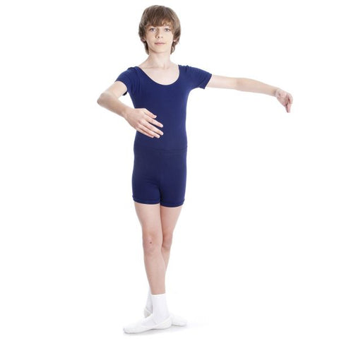 Ballet model wearing Energetiks Conrad Leotard Navy front view