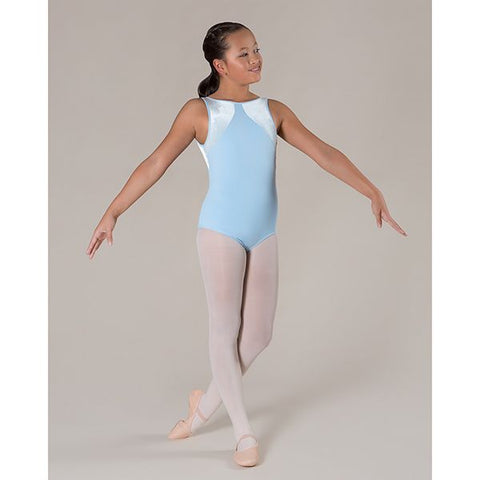 Cassie Velvet Leotard - Velvet (Child) leotards Energetiks Baby Blue Small 