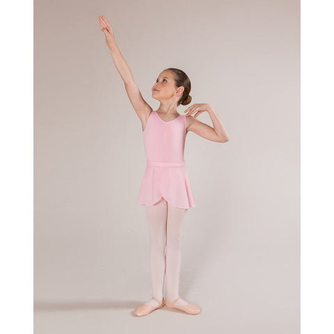 Ballet model wearing Energetiks Charlotte Debut Leotard Ballet Pink front view