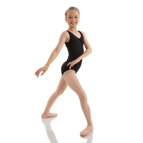 Ballet model wearing Energetiks Charlotte Leotard Black front view