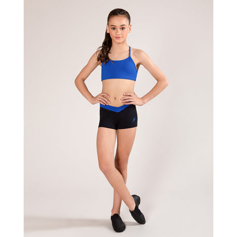 Dance model wearing Energetiks Claudia Short Colbolt band front view