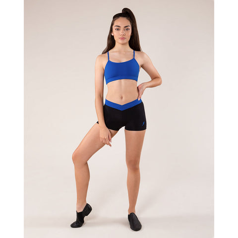 Dance model wearing Energetiks Claudia Short Colbolt band front view