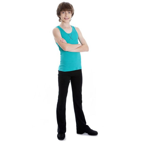 Dance model wearing Energetiks Ellis Pant CottonLuxe Black front view