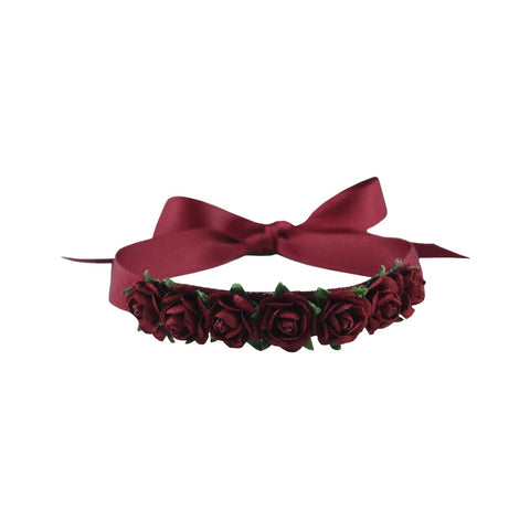 MIMY Hair Blossom hair accessories Burgundy small front view 