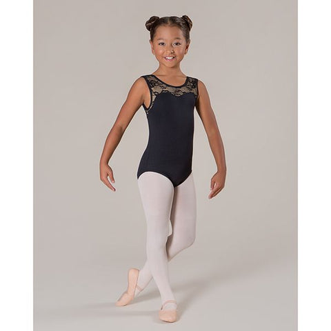 Hannah Lace Leotard - Lace (Child) leotards Energetiks Black Small 