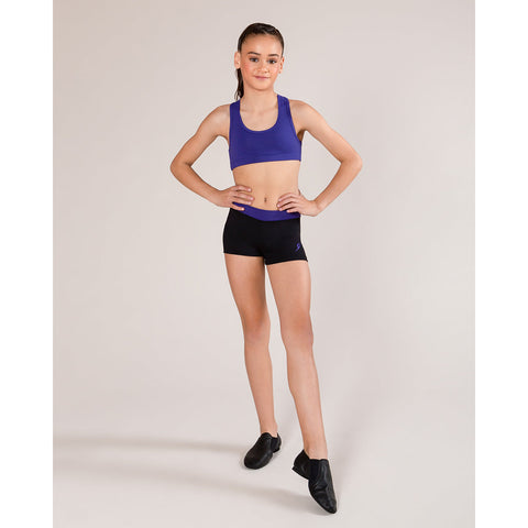 Lydia Contrast Short (Child) bottoms Energetiks Deep Purple Large 