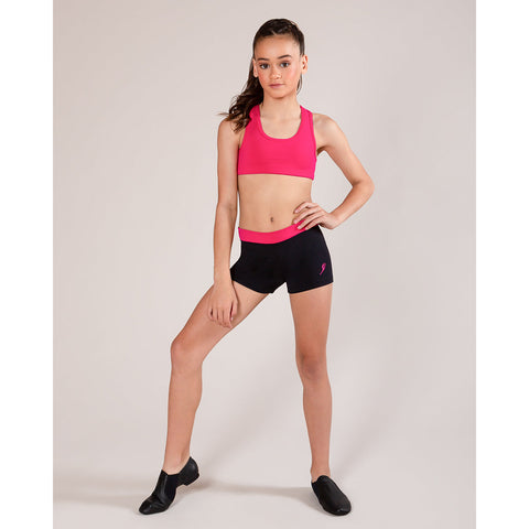 Lydia Contrast Short (Child) bottoms Energetiks Punk Pink Large 