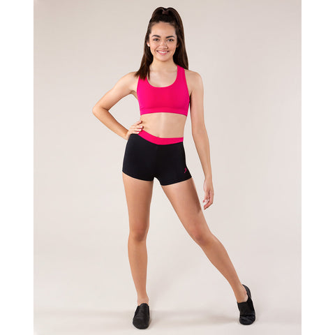 Lydia Contrast Short (Adult) bottoms Energetiks Punk Pink Large 
