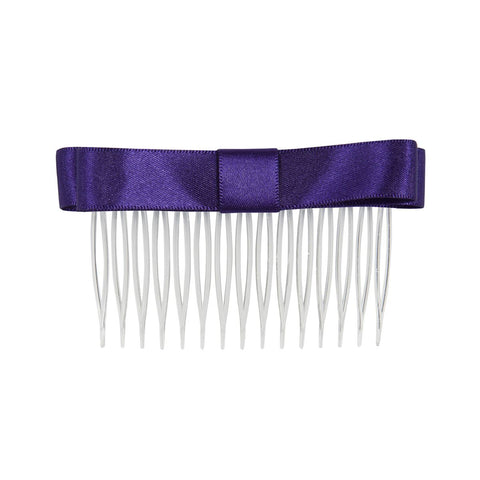 MIMY Satin Hair Bow hair accessories Deep Purple Flat lay 