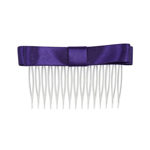 MIMY Satin Hair Bow hair accessories Deep Purple Flat lay 