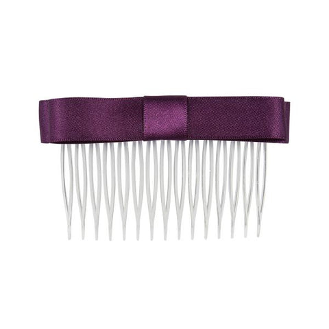 Satin Hair Bow hair-accessories MIMY Aubergine 