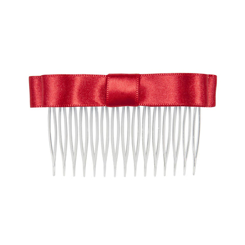 MIMY Satin Hair Bow hair accessories Red Flat lay