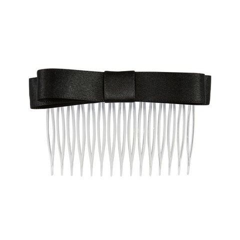 MIMY Satin Hair Bow hair accessories Black Flat lay 