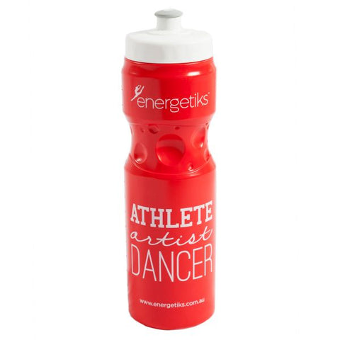  Energetiks Athlete Drink Bottle Red bottle white lid
