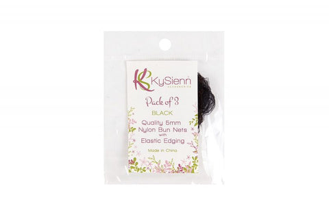 KySienn Bun Nets 3 Pack hair-accessories KySienn Black 3 PK 