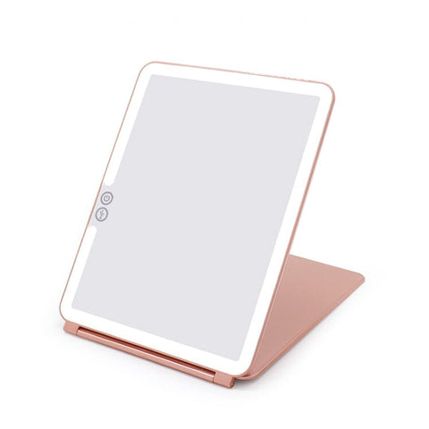Mad Ally Light Up Mirror Rose Gold using cover stand
