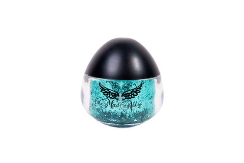 Mad Ally Glitter Paste Aqua clear bottle black cap