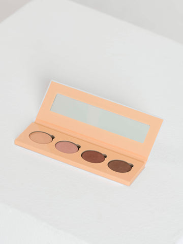 Mineral Eyeshadow Palette Brown packaging open front view