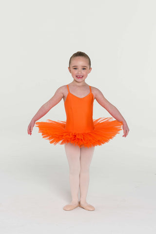4 Layer Tutu (Child) Costume Studio 7 Dancewear Orange X-Small 