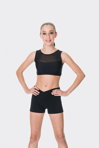 Mesh Crop Top (Adult) tops Studio 7 Dancewear Black Small 