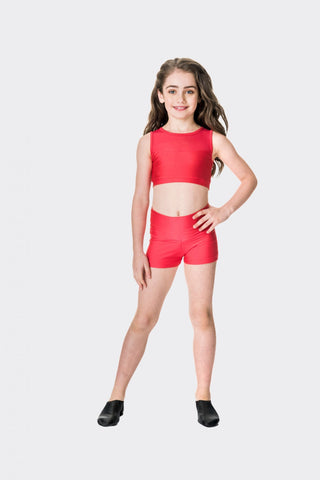 Mesh Crop Top (Adult) tops Studio 7 Dancewear Red Small 